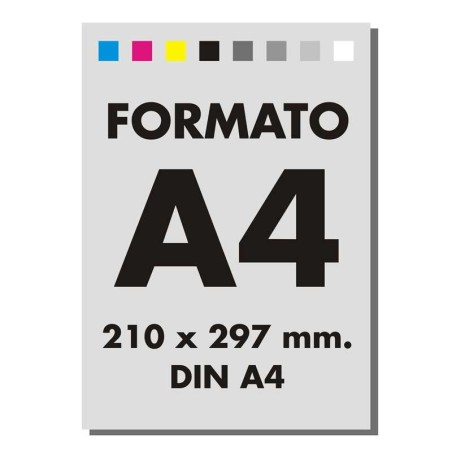 Formato DIN A4 (21x29,7 cm.)